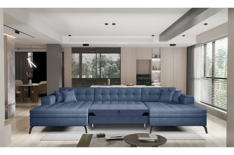 Willows U-bäddsoffa Dubbeldivan - Turkos - Möbler - Soffa - Bäddsoffa