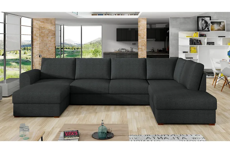 Wilma 6-sits Bäddsoffa - Antracit - Möbler - Soffa - Bäddsoffa