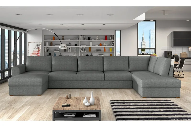 Wilma 6-sits Bäddsoffa - Grå - Möbler - Soffa - Bäddsoffa