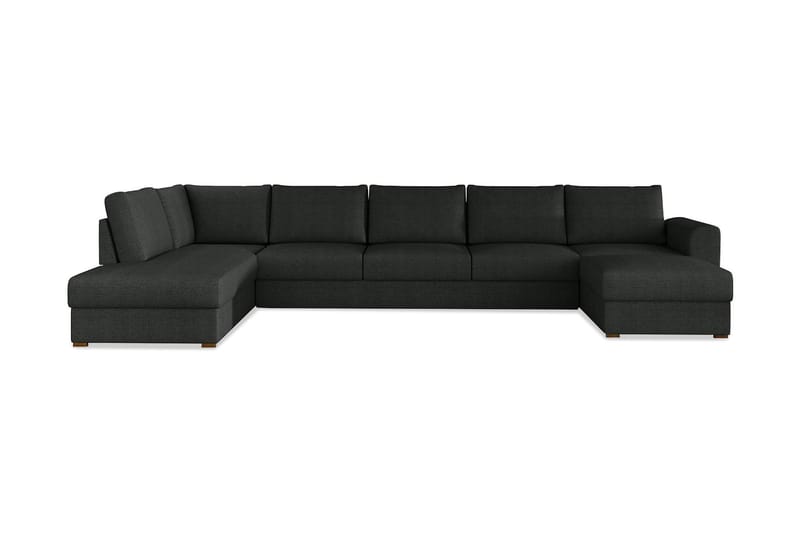 Wilma Bäddbar Längsbäddad Bäddsoffa 141x340 cm med Förvaring i Tyg, Grå