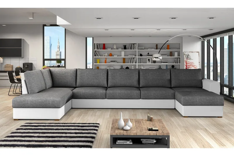 Wilma Hörnsoffa Vänster - Grå/Vit - Möbler - Soffa - Bäddsoffa