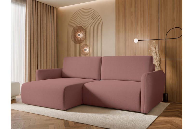 Wymer Bäddsoffa m. Divan 2-sits - Rosa - Möbler - Soffa - Bäddsoffa