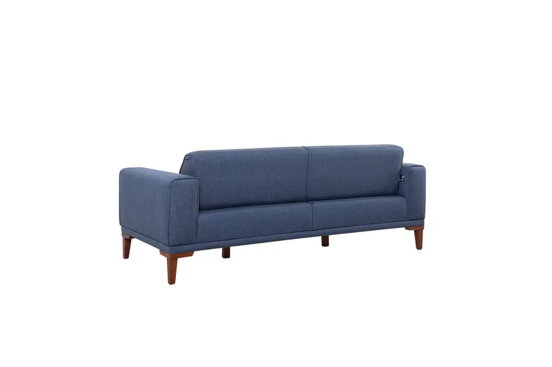 Wyong 3-sits Rektangulär Längsbäddad Bäddsoffa 94x223 cm i Tyg - Blå - Möbler - Soffa - Bäddsoffa