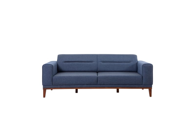Wyong 3-sits Rektangulär Längsbäddad Bäddsoffa 94x223 cm i Tyg, Blå
