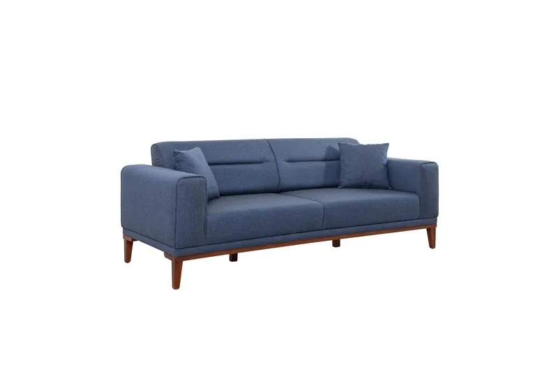 Wyong 3-sits Rektangulär Längsbäddad Bäddsoffa 94x223 cm i Tyg - Blå - Möbler - Soffa - Bäddsoffa