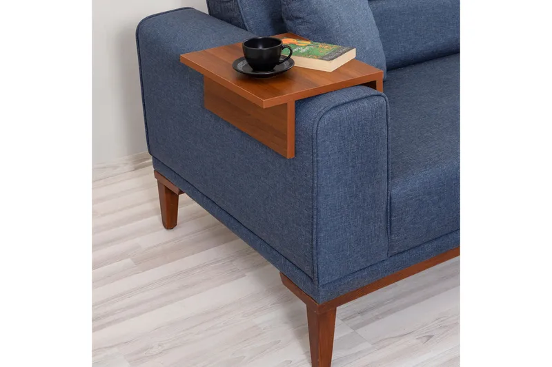 Wyong 3-sits Rektangulär Längsbäddad Bäddsoffa 94x223 cm i Tyg - Blå - Möbler - Soffa - Bäddsoffa