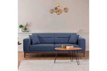 Wyong 3-sits Rektangulär Längsbäddad Bäddsoffa 94x223 cm i Tyg - Dovblå - Möbler - Soffa - Bäddsoffa