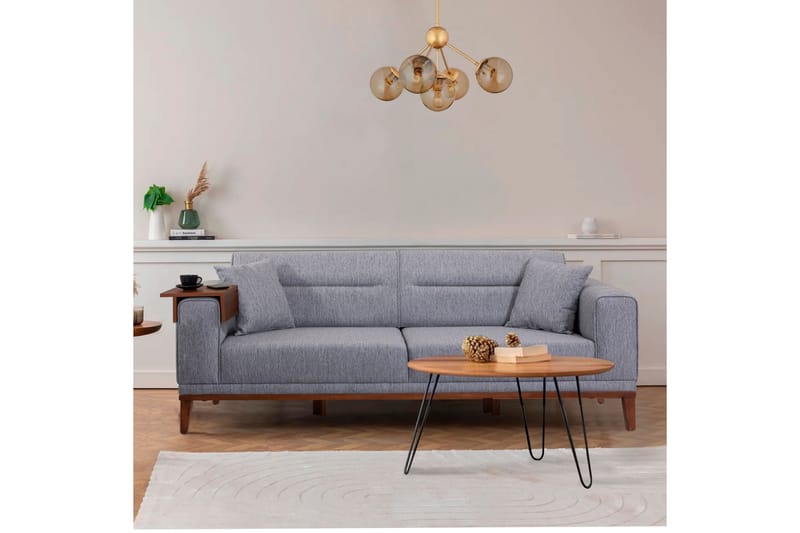 Wyong Bäddsoffa 3-sits 223x94 cm - Grå - Möbler - Soffa - Bäddsoffa