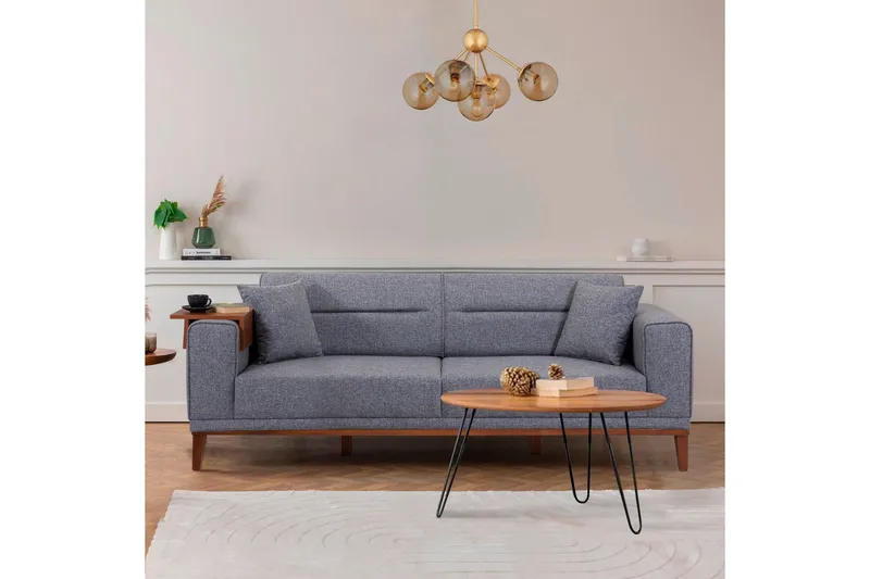 Wyong Bäddsoffa 3-sits 223x94 cm - Mörkgrå - Möbler - Soffa - Bäddsoffa