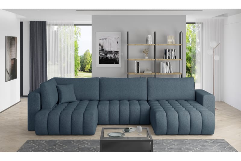 Yorktown U-bäddsoffa Divan Höger - Blå - Möbler - Soffa - Bäddsoffa
