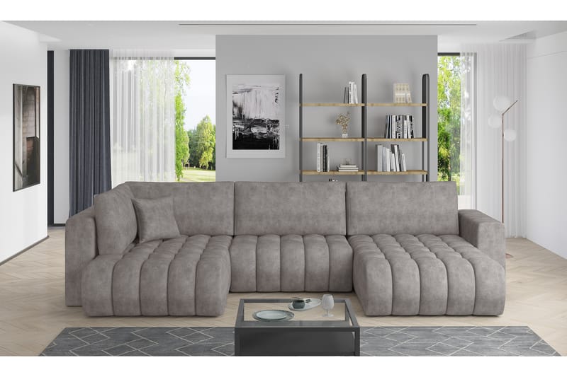 Yorktown U-bäddsoffa Divan Höger - Grå - Möbler - Soffa - Bäddsoffa