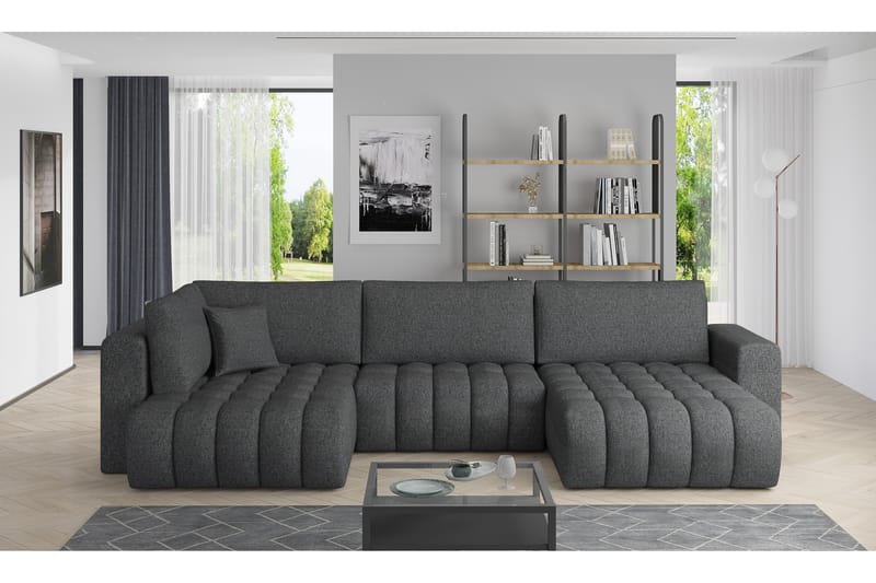 Yorktown U-bäddsoffa Divan Höger - Grå - Möbler - Soffa - Bäddsoffa