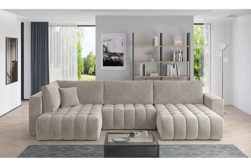Yorktown U-bäddsoffa Divan Höger - Grå - Möbler - Soffa - Bäddsoffa