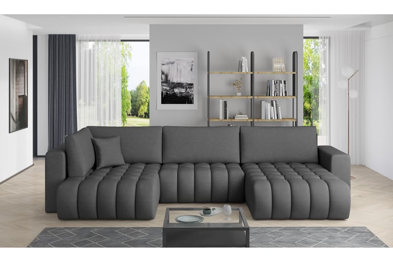 Yorktown U-bäddsoffa Divan Höger - Grå - Möbler - Soffa - Bäddsoffa