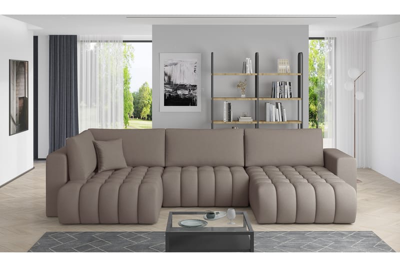 Yorktown U-bäddsoffa Divan Höger - Gul - Möbler - Soffa - Bäddsoffa