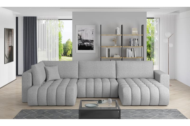 Yorktown U-bäddsoffa Divan Höger - Ljusgrå - Möbler - Soffa - Bäddsoffa