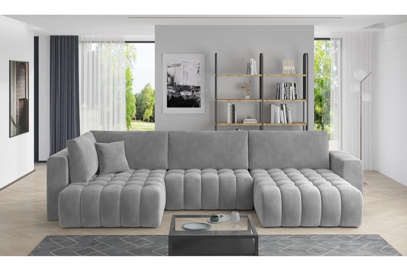 Yorktown U-bäddsoffa Divan Höger - Mörkgrå - Möbler - Soffa - Bäddsoffa