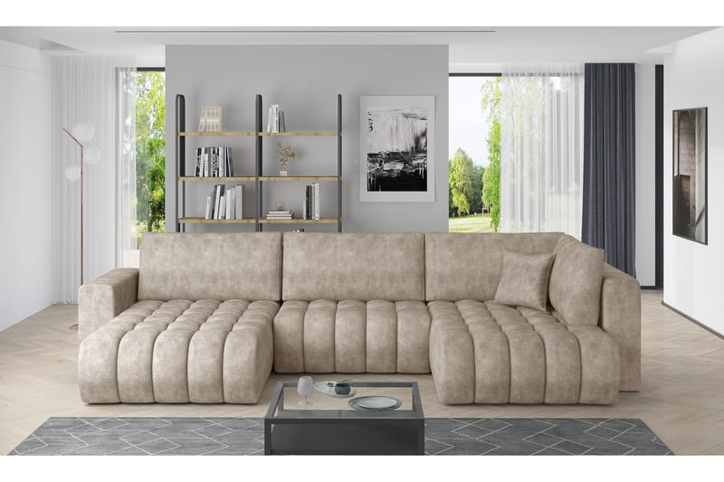 Yorktown U-bäddsoffa Divan Vänster - Beige - Möbler - Soffa - Bäddsoffa