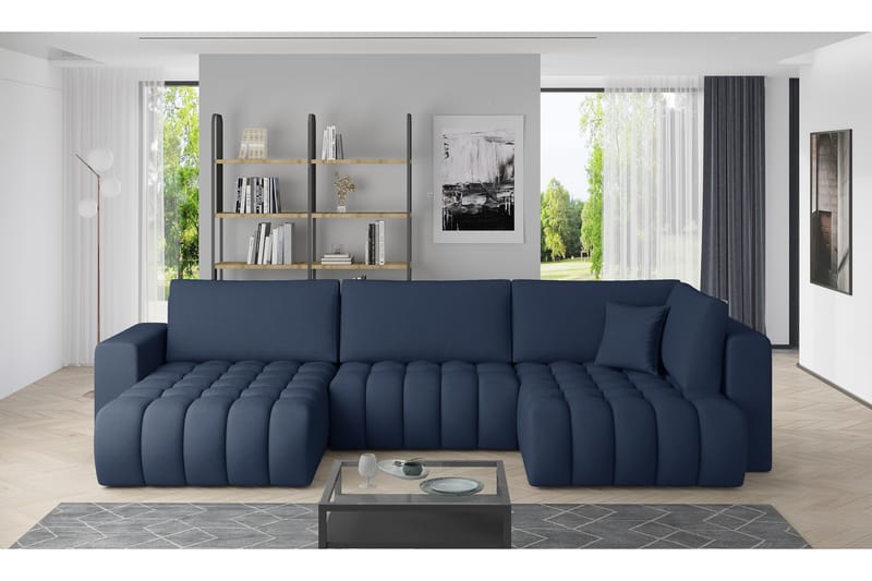 Yorktown U-bäddsoffa Divan Vänster - Blå - Möbler - Soffa - Bäddsoffa