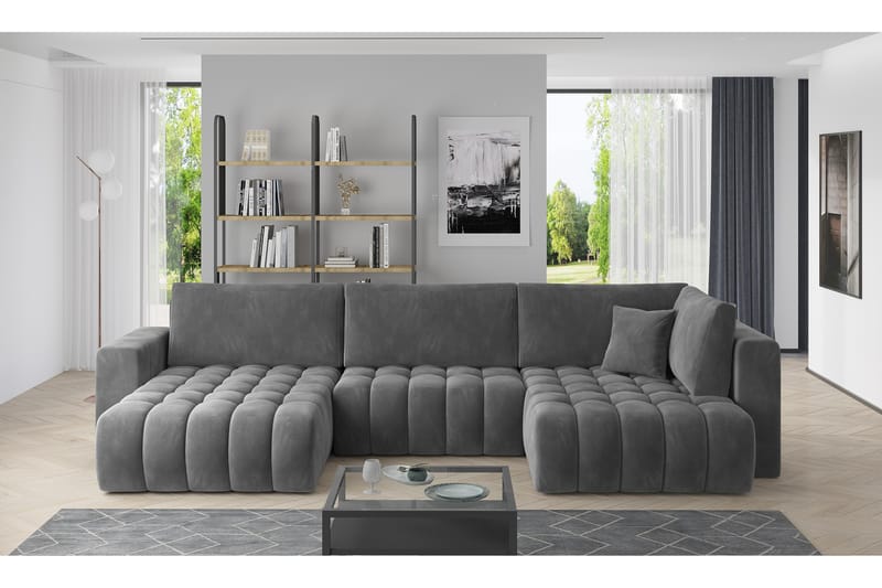 Yorktown U-bäddsoffa Divan Vänster - Grå - Möbler - Soffa - Bäddsoffa
