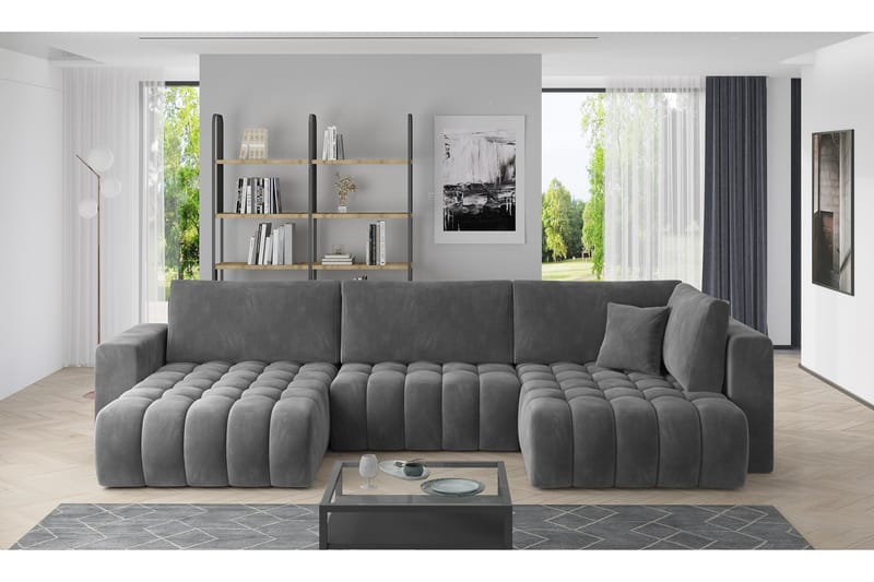 Yorktown U-bäddsoffa Divan Vänster, Grå