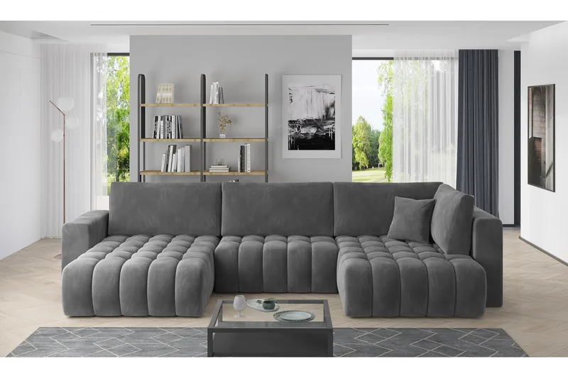 Yorktown U-bäddsoffa Divan Vänster - Grå - Möbler - Soffa - Bäddsoffa