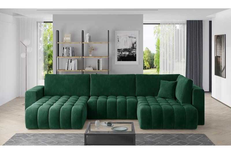 Yorktown U-bäddsoffa Divan Vänster - Grön - Möbler - Soffa - Bäddsoffa