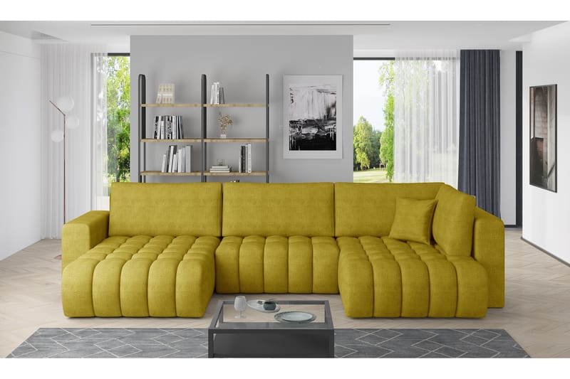 Yorktown U-bäddsoffa Divan Vänster - Gul - Möbler - Soffa - Bäddsoffa