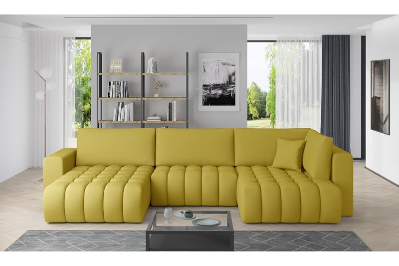 Yorktown U-bäddsoffa Divan Vänster - Gul - Möbler - Soffa - Bäddsoffa