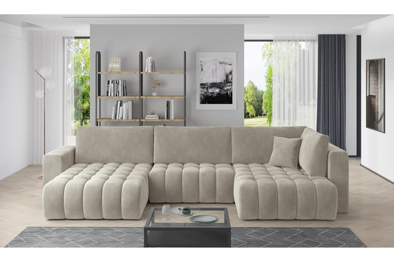 Yorktown U-bäddsoffa Divan Vänster - Ljusbeige - Möbler - Soffa - Bäddsoffa