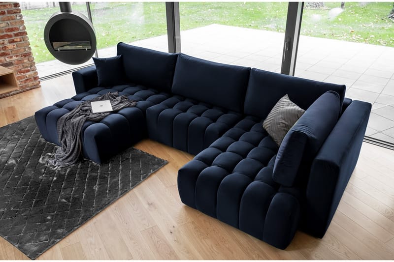 Yorktown U-bäddsoffa Divan Vänster - Mörkblå - Möbler - Soffa - Bäddsoffa