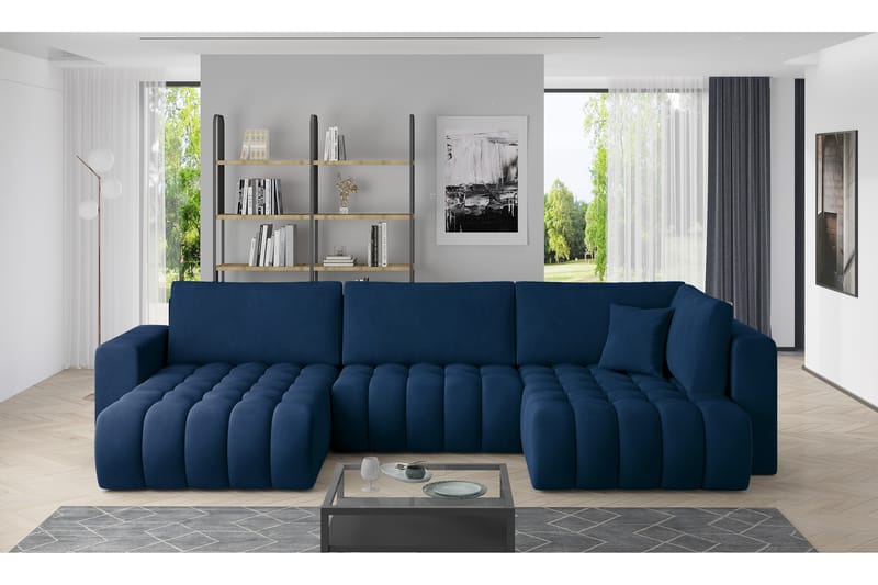 Yorktown U-bäddsoffa Divan Vänster - Mörkblå - Möbler - Soffa - Bäddsoffa