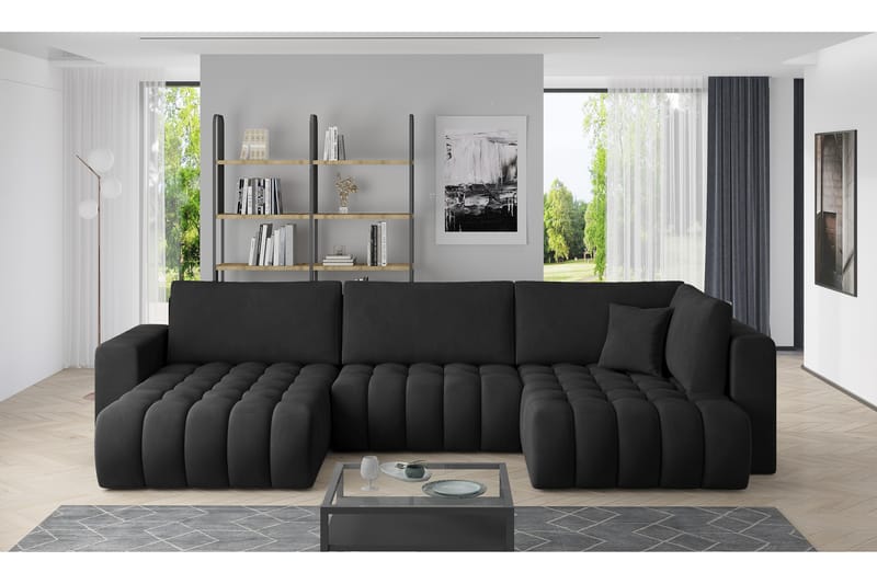 Yorktown U-bäddsoffa Divan Vänster - Mörkgrå - Möbler - Soffa - Bäddsoffa