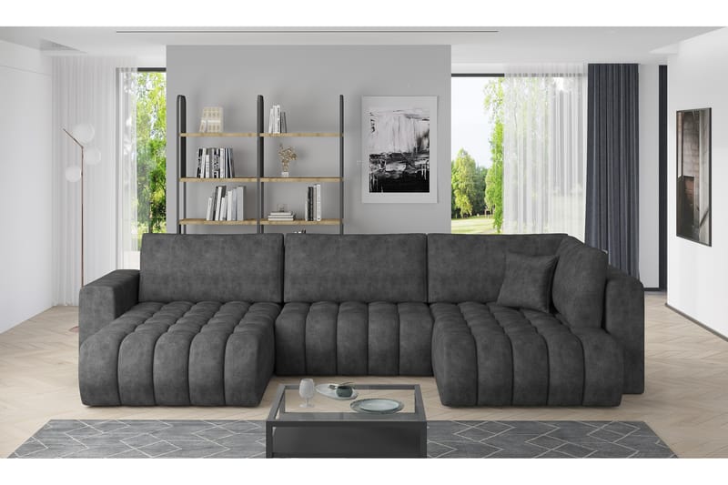 Yorktown U-bäddsoffa Divan Vänster - Mörkgrå - Möbler - Soffa - Bäddsoffa