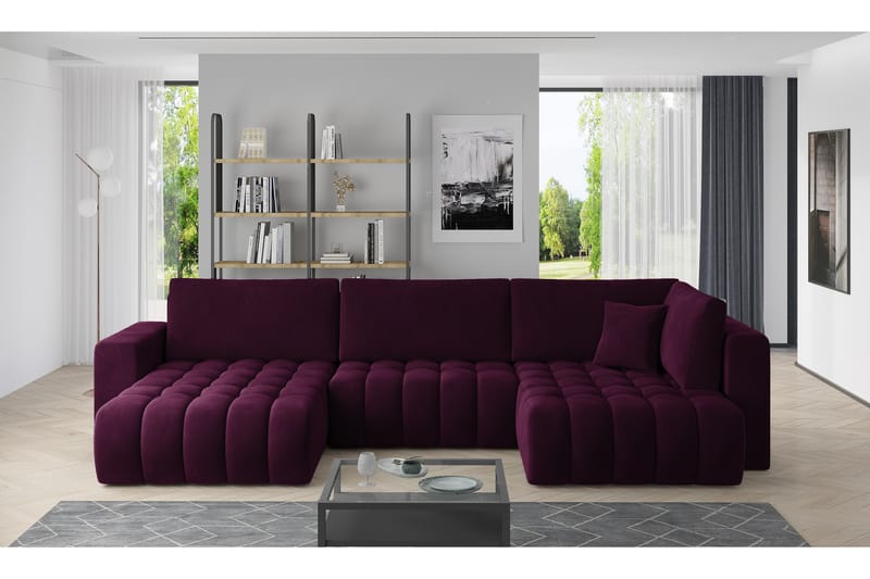 Yorktown U-bäddsoffa Divan Vänster - Rosa - Möbler - Soffa - Bäddsoffa