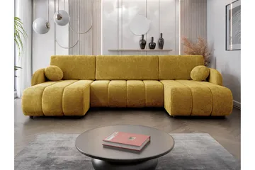 Zarania Bäddsoffa Dubbeldivan 3-sits - Gul - Möbler - Soffa - Bäddsoffa