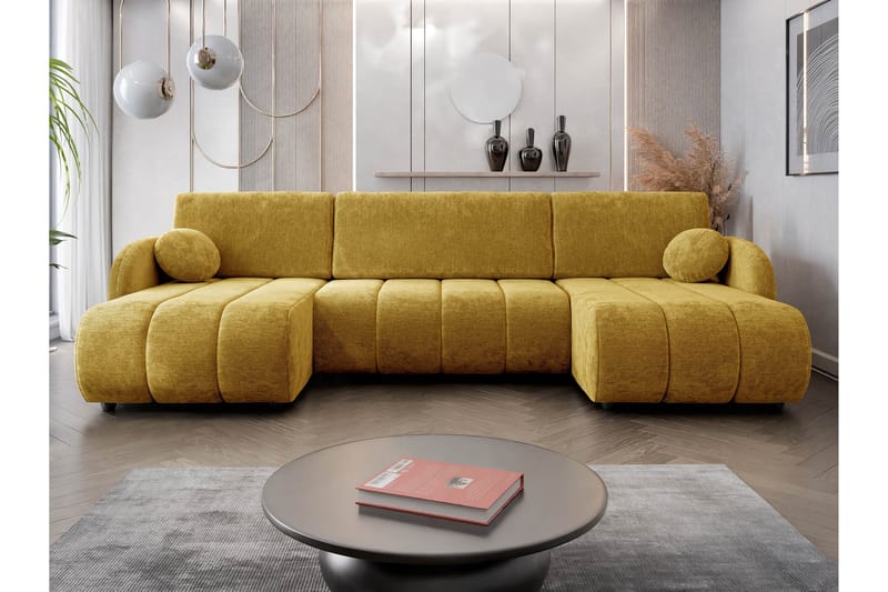 Zarania Bäddsoffa Dubbeldivan 3-sits - Gul - Möbler - Soffa - Bäddsoffa