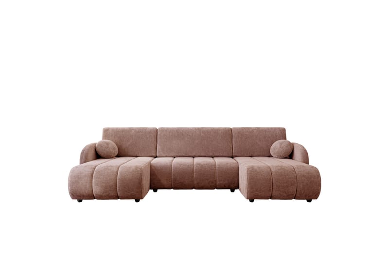 Zarania Bäddsoffa Dubbeldivan 3-sits - Rosa - Möbler - Soffa - Bäddsoffa