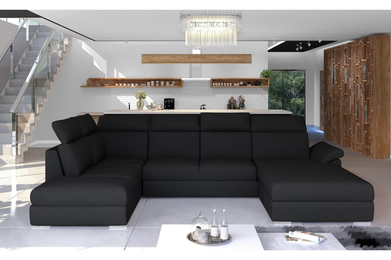 Zoana Bäddsoffa med Dubbeldivan, Svart