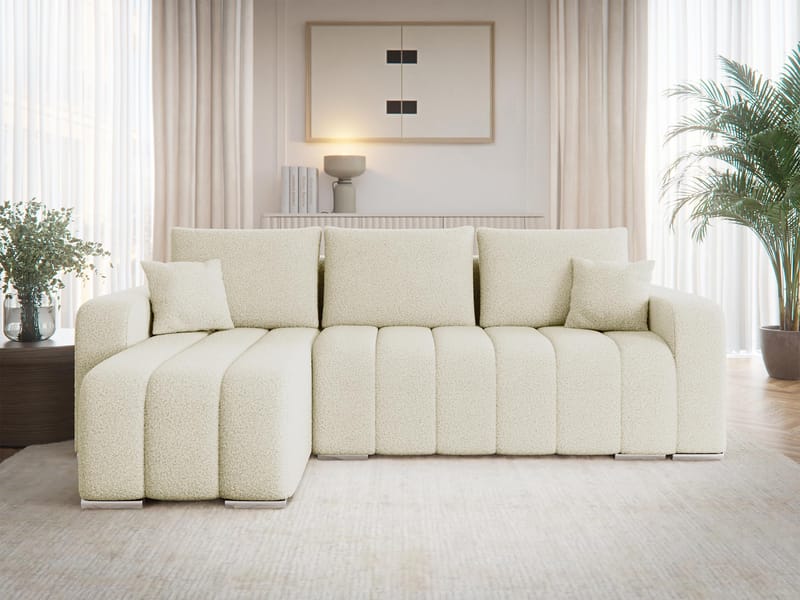 Zulueta 3-sits Bäddsoffa med divan - Lambi 08 (beige) - Möbler - Soffa - Bäddsoffa