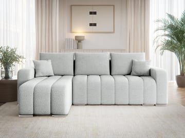 Zulueta 3-sits Bäddsoffa med divan - Lambi 11 (ljusgrå) - Möbler - Soffa - Bäddsoffa