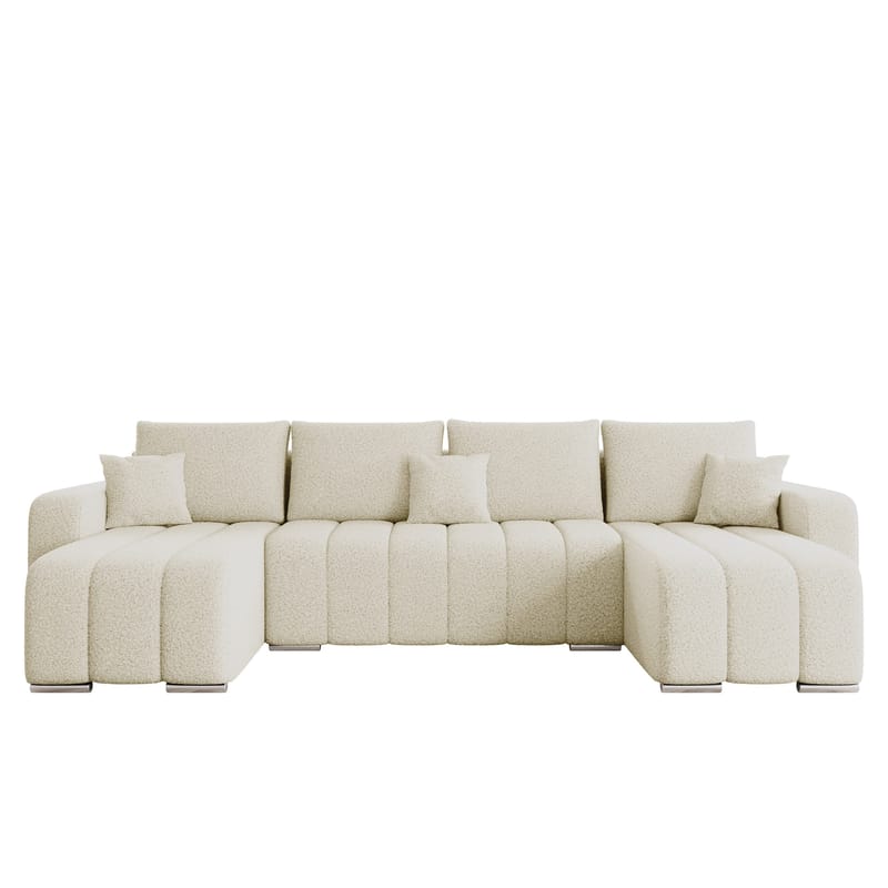 Zulueta 4-sits Bäddsoffa med dubbeldivan - beige - Möbler - Soffa - Bäddsoffa