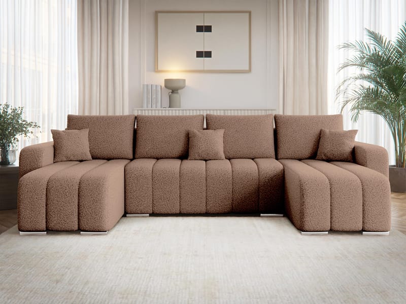 Zulueta 4-sits Bäddsoffa med dubbeldivan - brun - Möbler - Soffa - Bäddsoffa