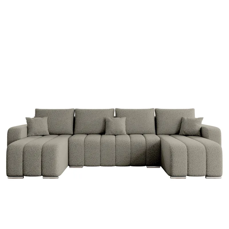 Zulueta 4-sits Bäddsoffa med dubbeldivan - grå - Möbler - Soffa - Bäddsoffa