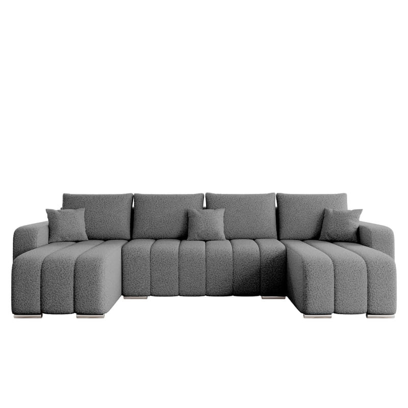 Zulueta 4-sits Bäddsoffa med dubbeldivan - grå - Möbler - Soffa - Bäddsoffa