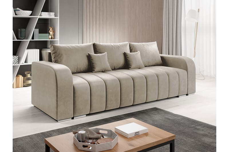 Zulueta 4-sits Bäddsoffa Vänster - Beige - Möbler - Soffa - Bäddsoffa
