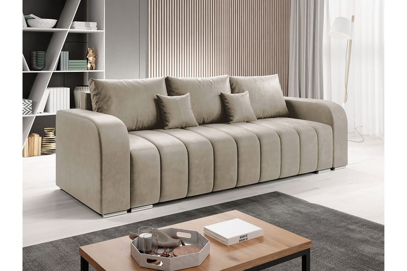 Zulueta 4-sits Bäddsoffa Vänster - Beige - Möbler - Soffa - Bäddsoffa