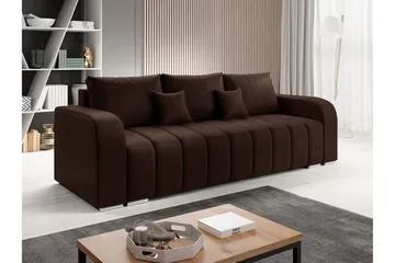 Zulueta 4-sits Bäddsoffa Vänster - Brun - Möbler - Soffa - Bäddsoffa