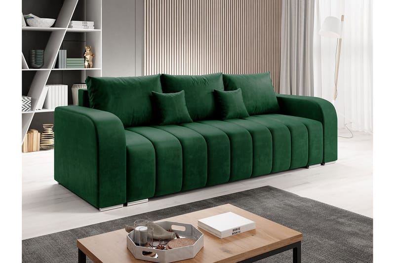 Zulueta 4-sits Bäddsoffa Vänster - Grön - Möbler - Soffa - Bäddsoffa