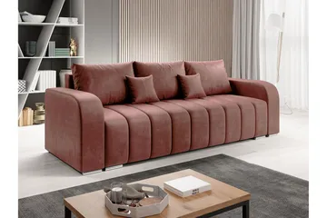 Zulueta 4-sits Bäddsoffa Vänster - Rosa - Möbler - Soffa - Bäddsoffa